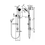 Thumbnail: Paco Jaanson Niagra Sensa Shower Rail Set - Polished Chrome - HI-H623M