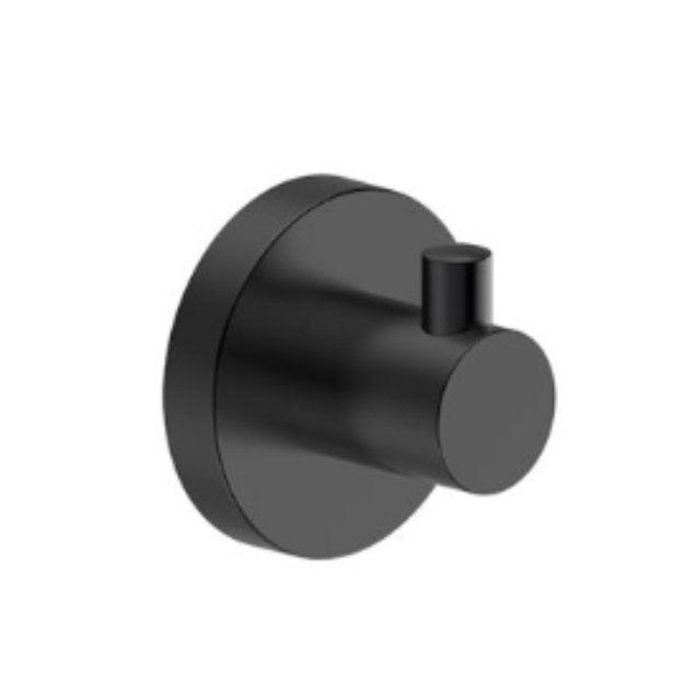 Barben Stream Robe Hook - Matte Black - ST-105-MB
