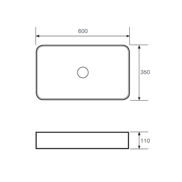 Thumbnail: Streamline Axus Semi Recessed Slimline Basin - AX04855