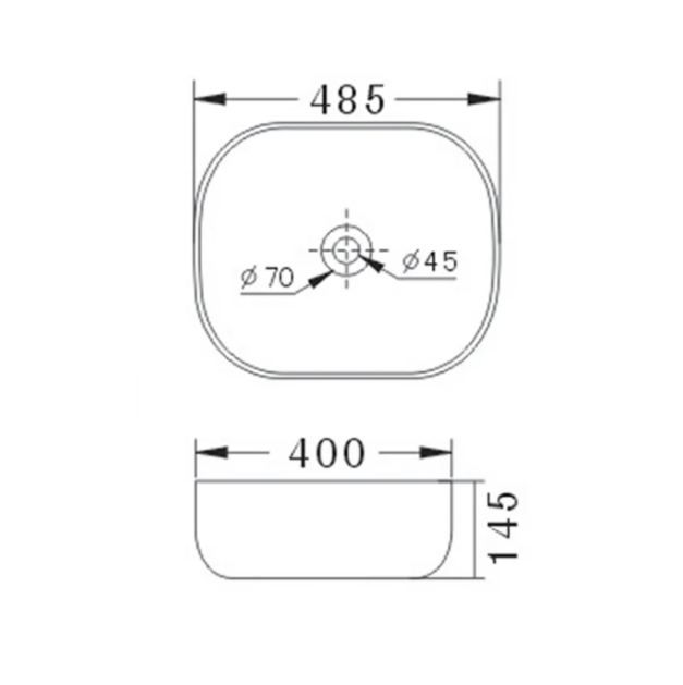 Thumbnail: Ikon Cora Counter-Top Basin - Gloss White - JHI-22-202