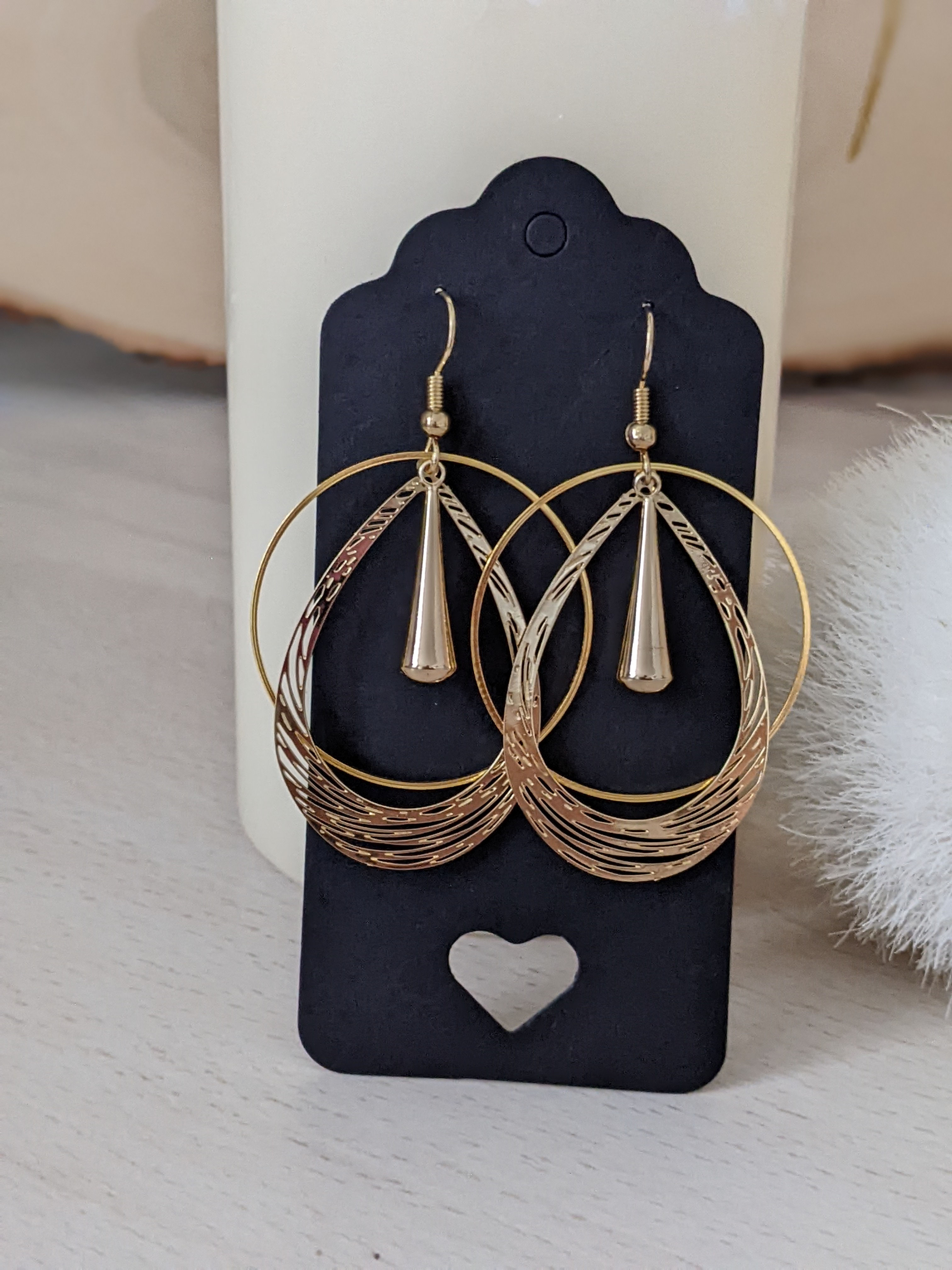 boucles d'oreilles dorées