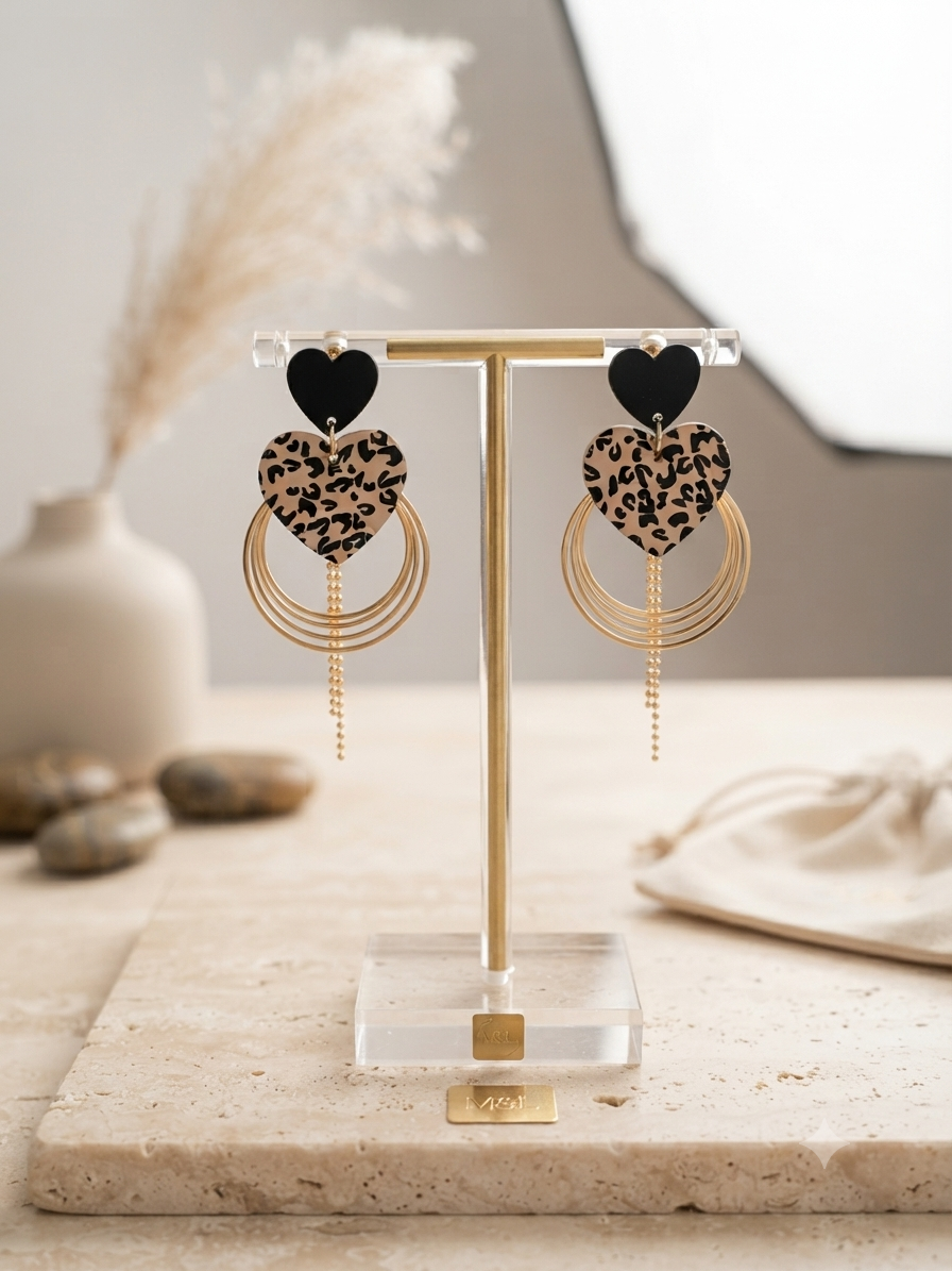 boucles d'oreilles léopard