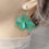 Miniature : boucles d'oreilles ajourées fleur verte