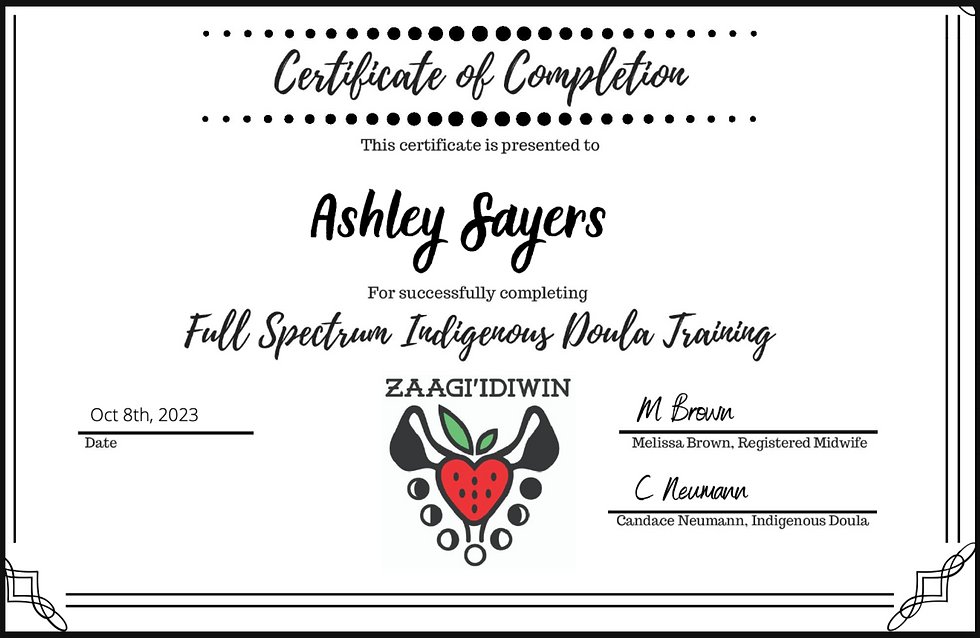 Zaagi'idiwin Indigenous Doula