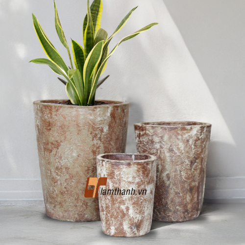 Tall Rustic Ceramic Planters