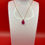 Thumbnail: Ruby Waterdrop Pendant Necklace with Chain