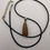 Thumbnail: Golden Dusk Peardrop Pendant Necklace with Faux Leather Cord