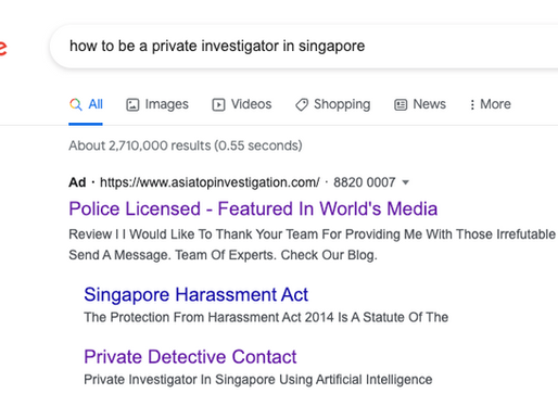 Private Investigator License In Singapore 2022