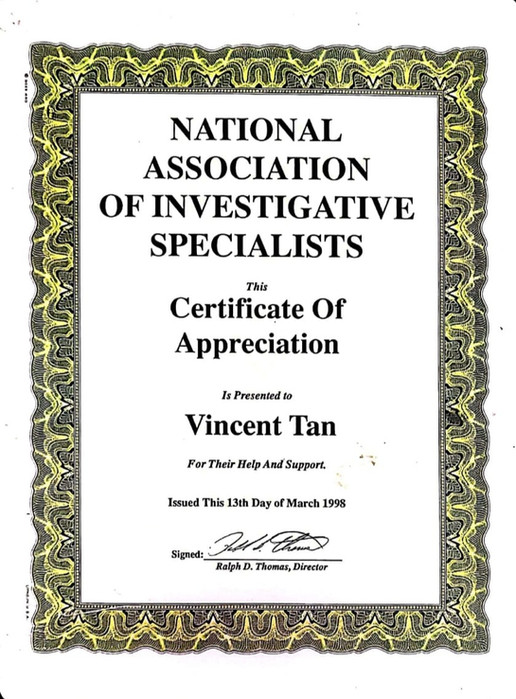 Private Investigator Certificate 2