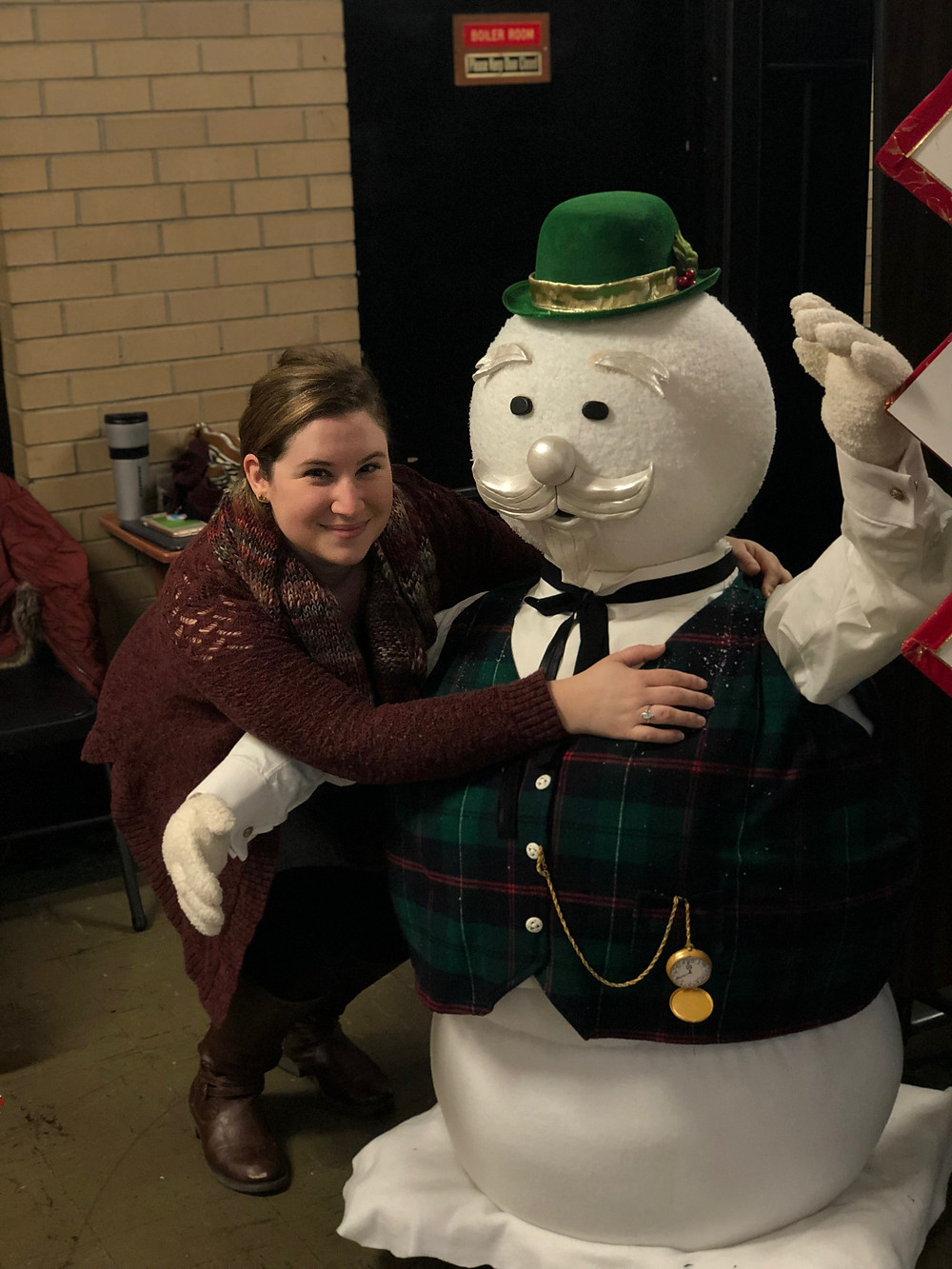 I couldn't help myself, I had to get a picture with Sam! Along with many of the other decorations, Sam is handmade!