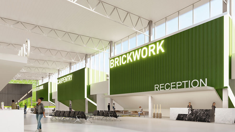 Architectural design brilliance inside educational hub