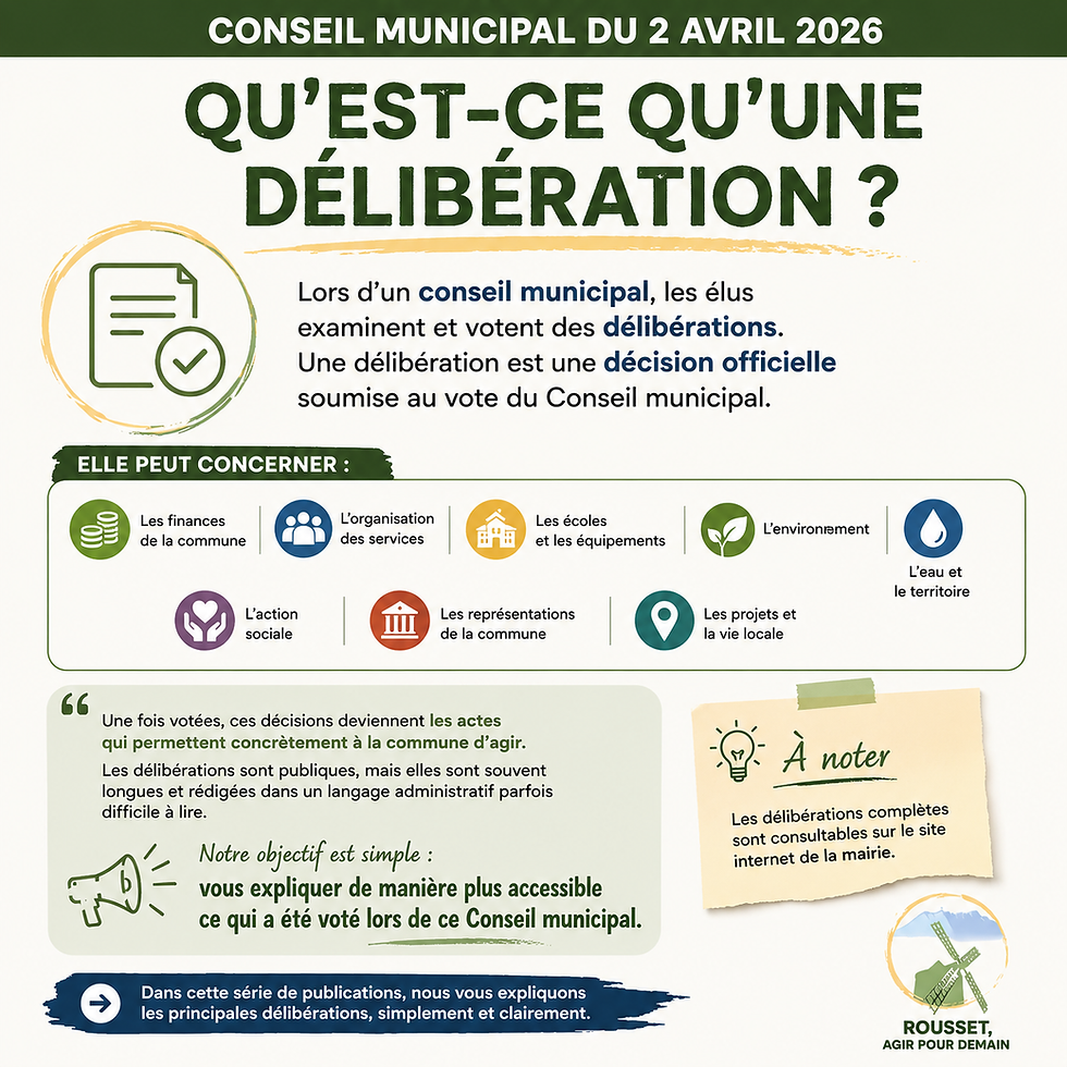 Qu'est-ce qu'une délibération ?