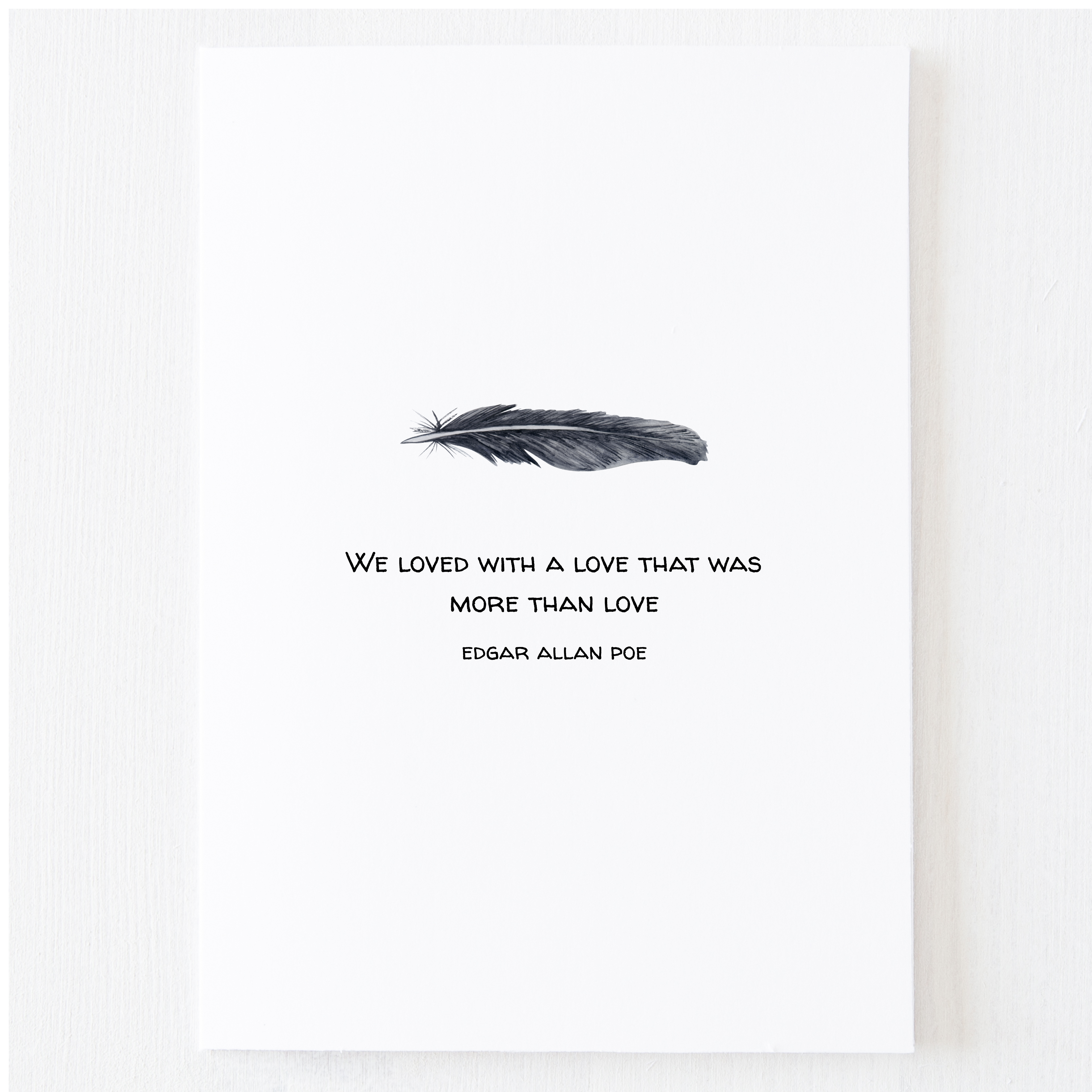 Watercolor Raven Feather