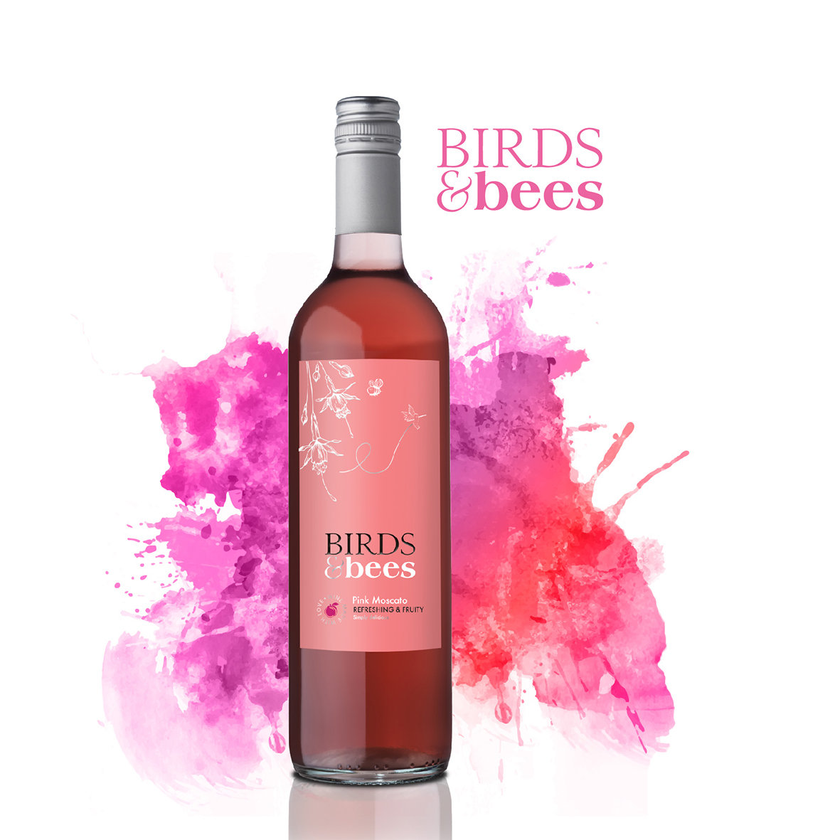 Birds Bees Pink Moscato Pepia4home