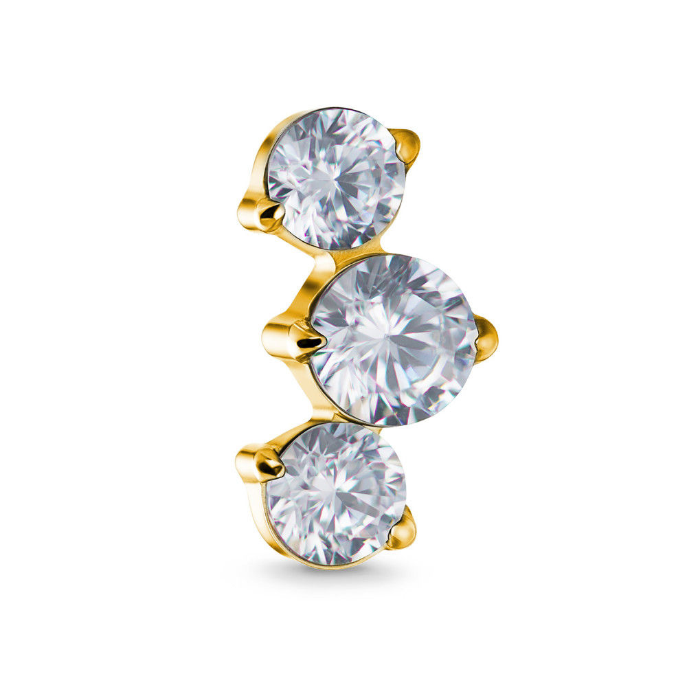 Titano viršūnėlė su cirkoniais