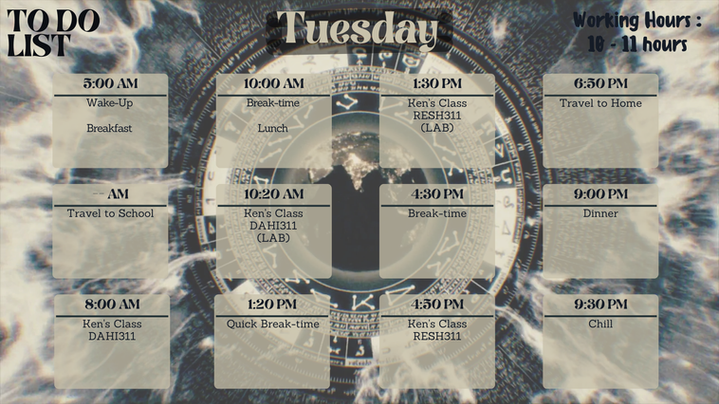 Customized Schedule Wallpaper