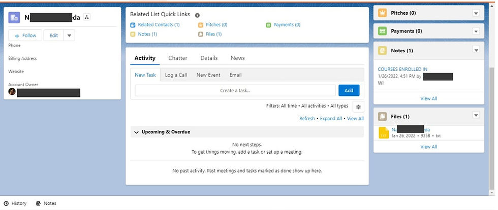 Salesforce CRM Managing and Updating Contacts