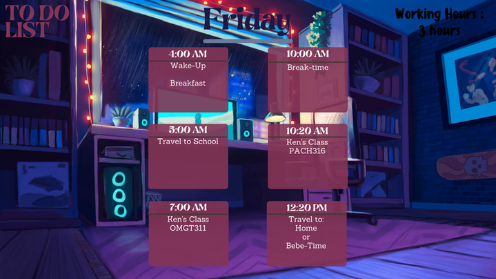 Schedule Management with design