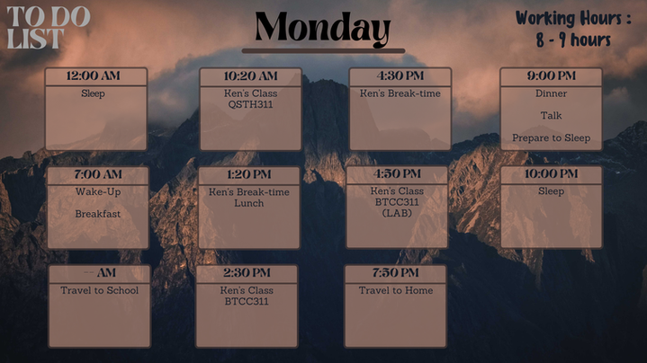 Customize Schedule Wallpaper