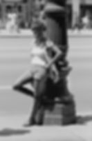 Young Woman at Lamp Post