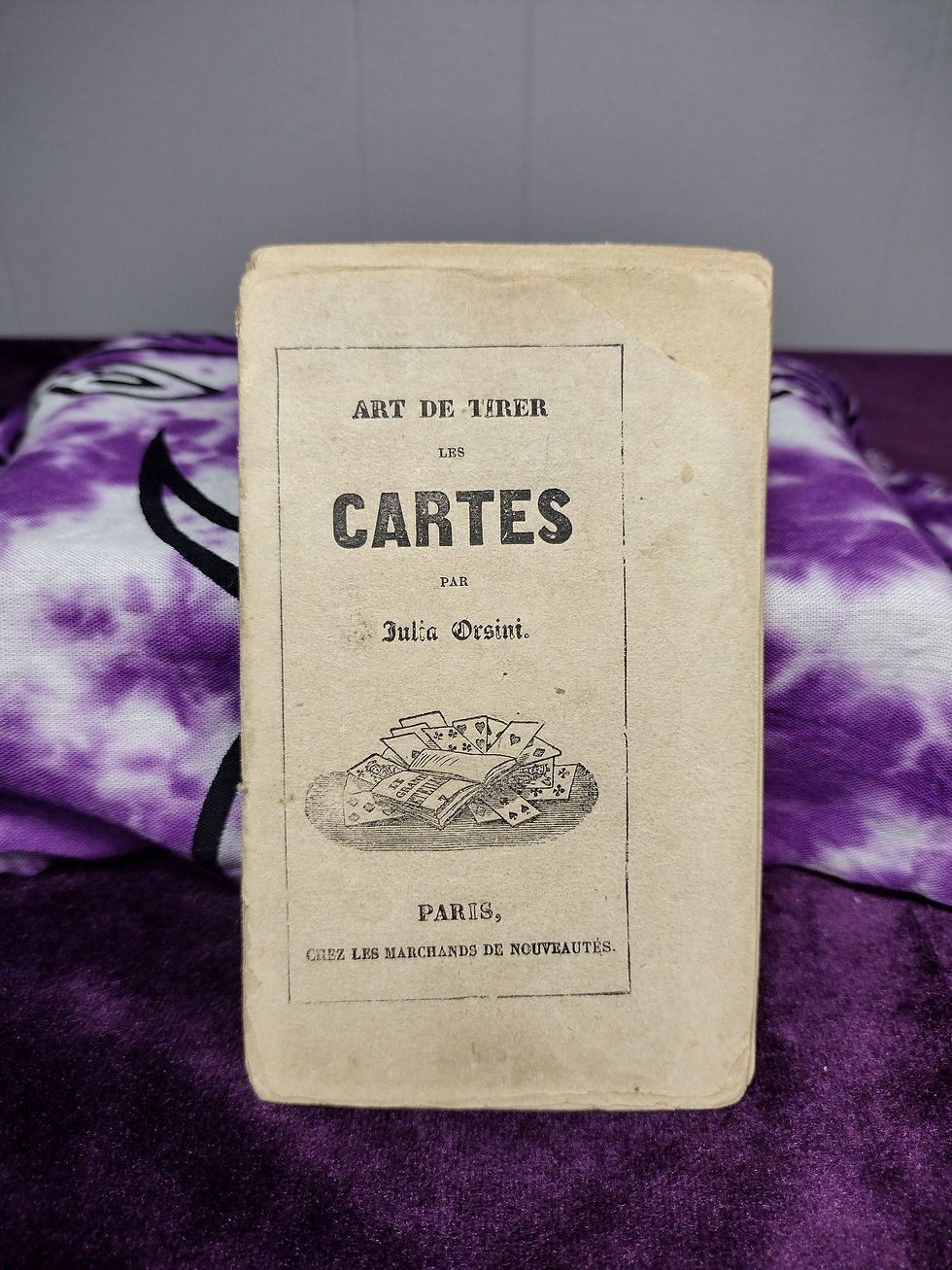 Thumbnail: Z Lismon Etteilla Hand Painted With Tax Stamp, box and Book circa 1890