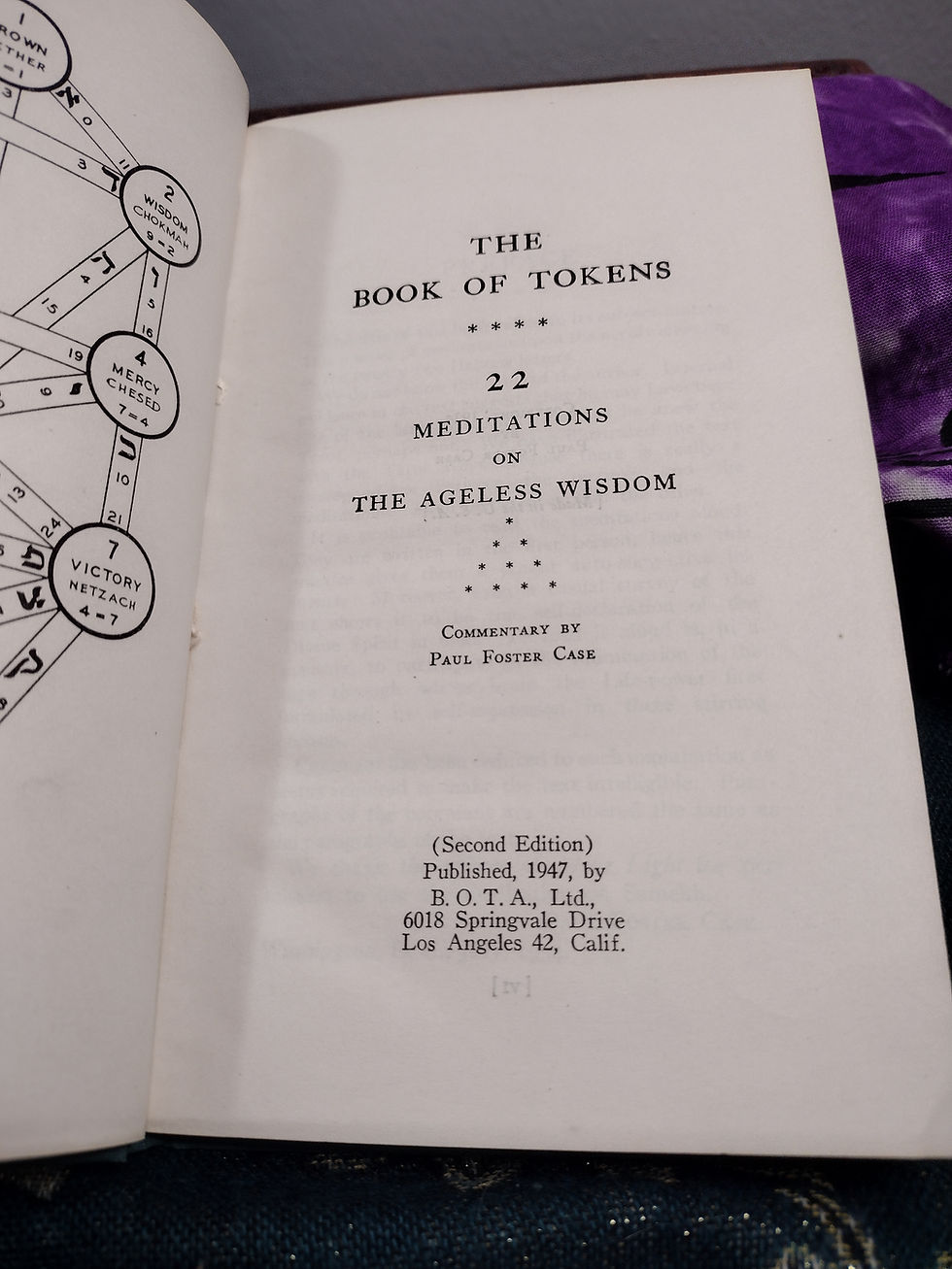 Thumbnail: The Book of Tokens by Paul Foster Case 2nd edition 1947