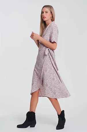 Wrap Dress in Pink Floral £50