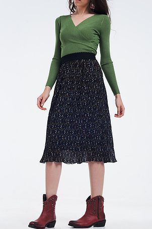 Pleated Midi Skirt £50