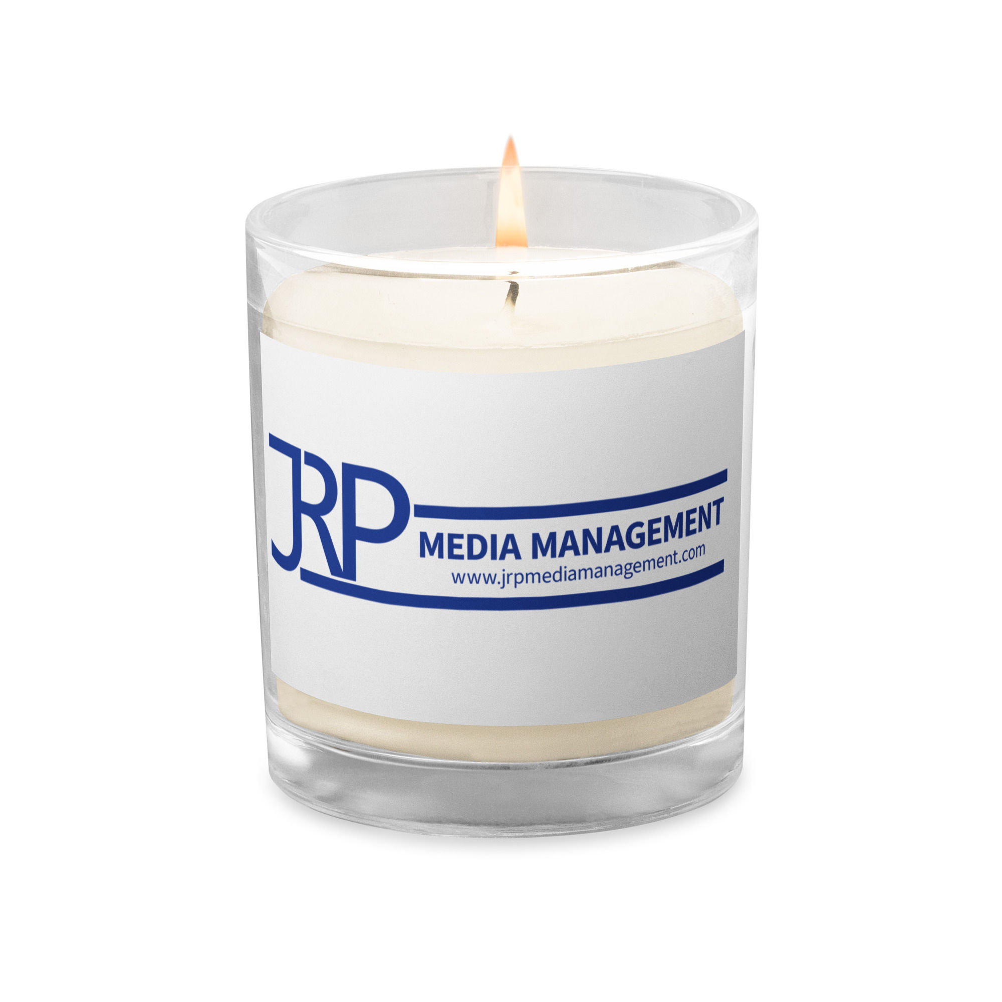 Glass jar soy wax candle