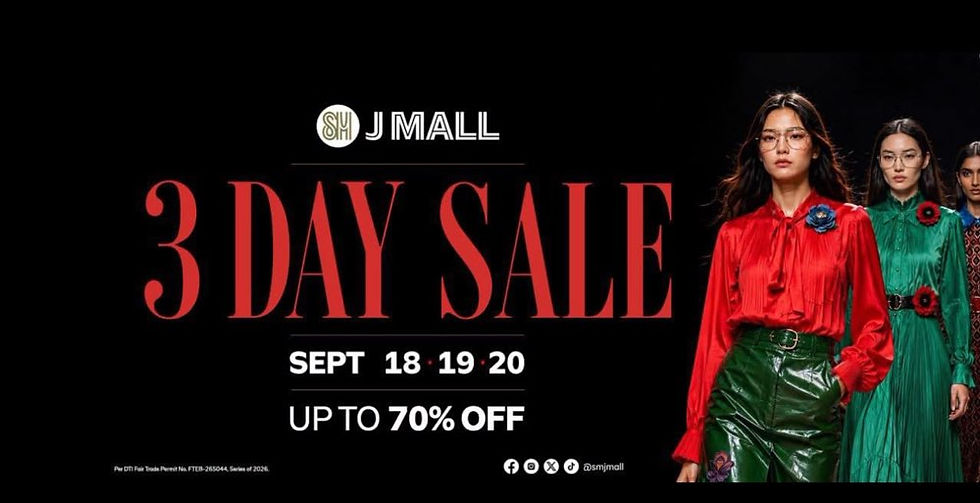 Max Out the Finds: SM J Mall 3-Day Sale Brings Up to 70% Off This September 18–20