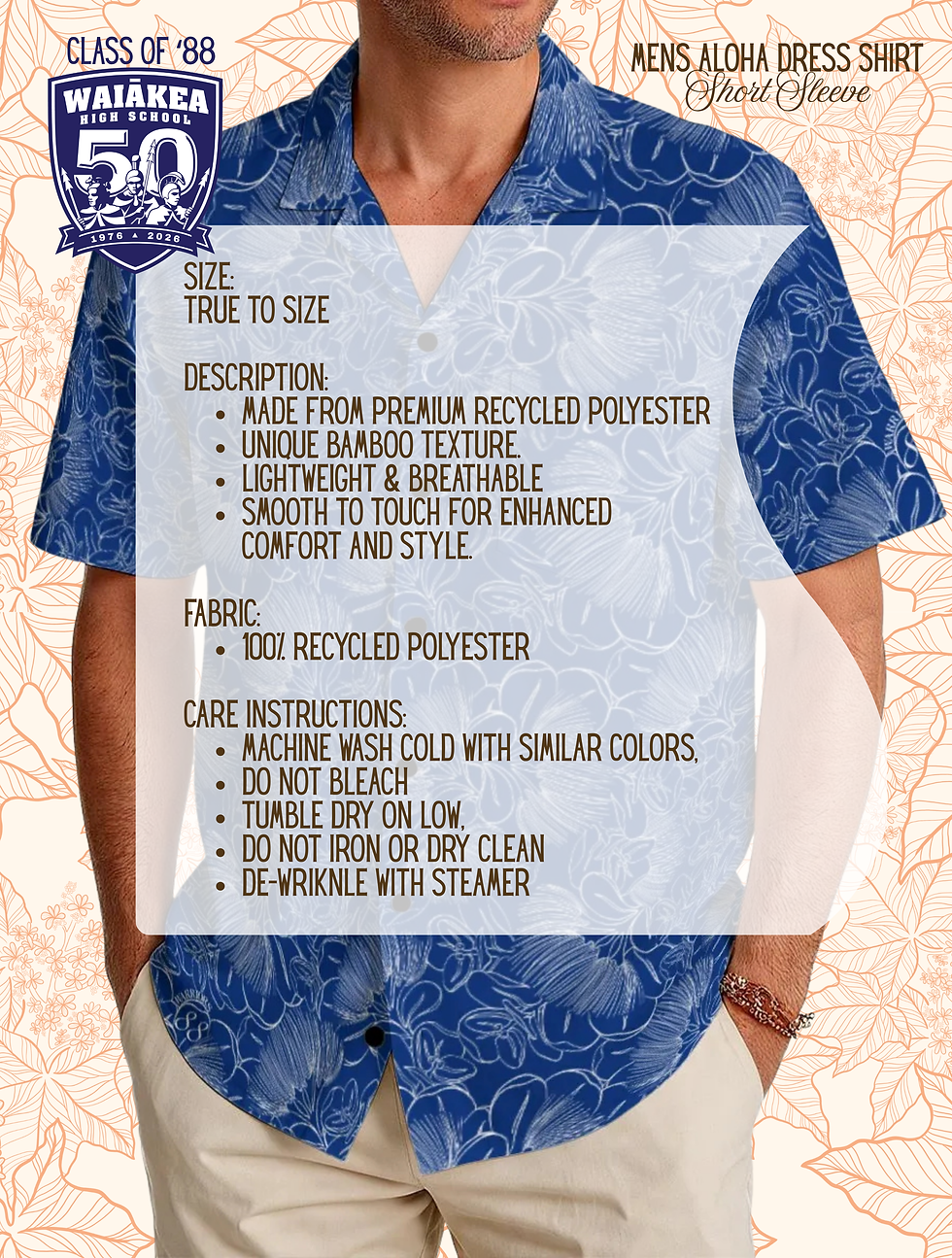 Thumbnail: WHS c/o ʻ88 Mens Aloha Shirt - Red Lehua