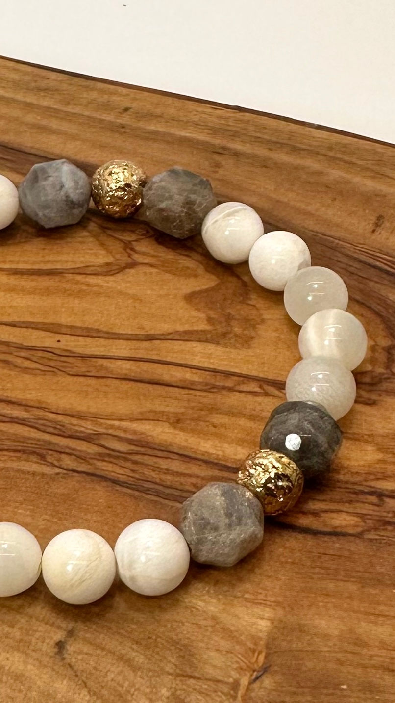 Thumbnail: Labradorite in Moonstone -Gold