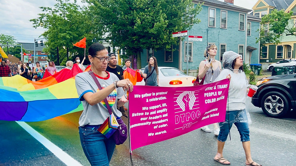 People march in the 5th annual Providence DTPOC march on Friday, June 14, 2024.