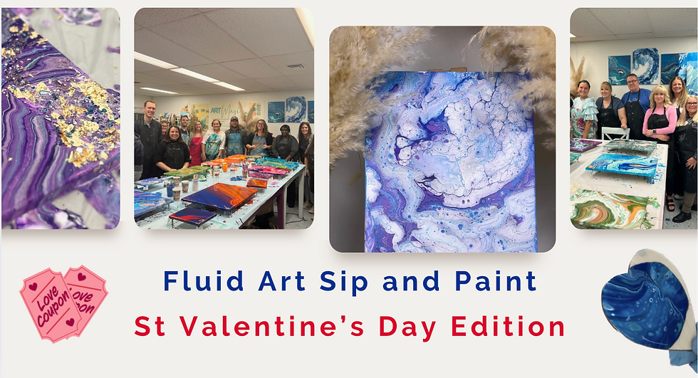 Valentine Fluid Art Sip and Paint Pouring | Oceanside JB