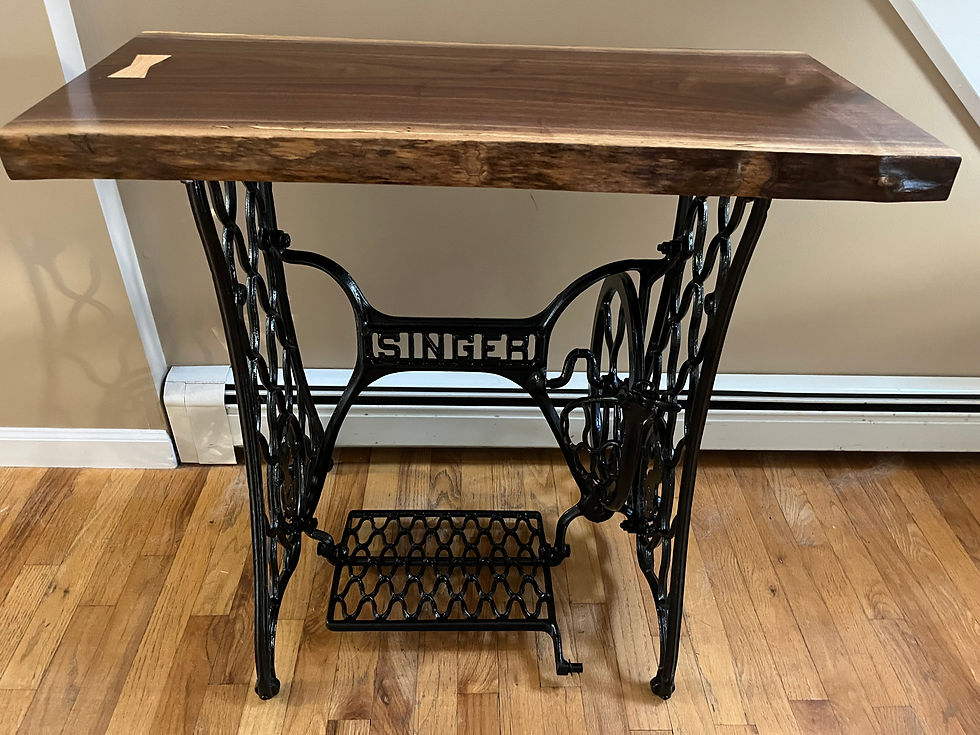 Thumbnail: Black walnut hall table