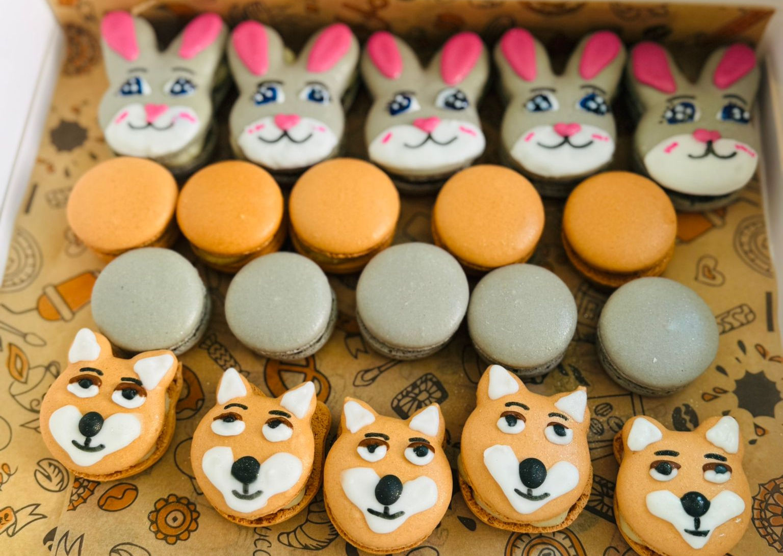 Rabbit and Fox Macarons