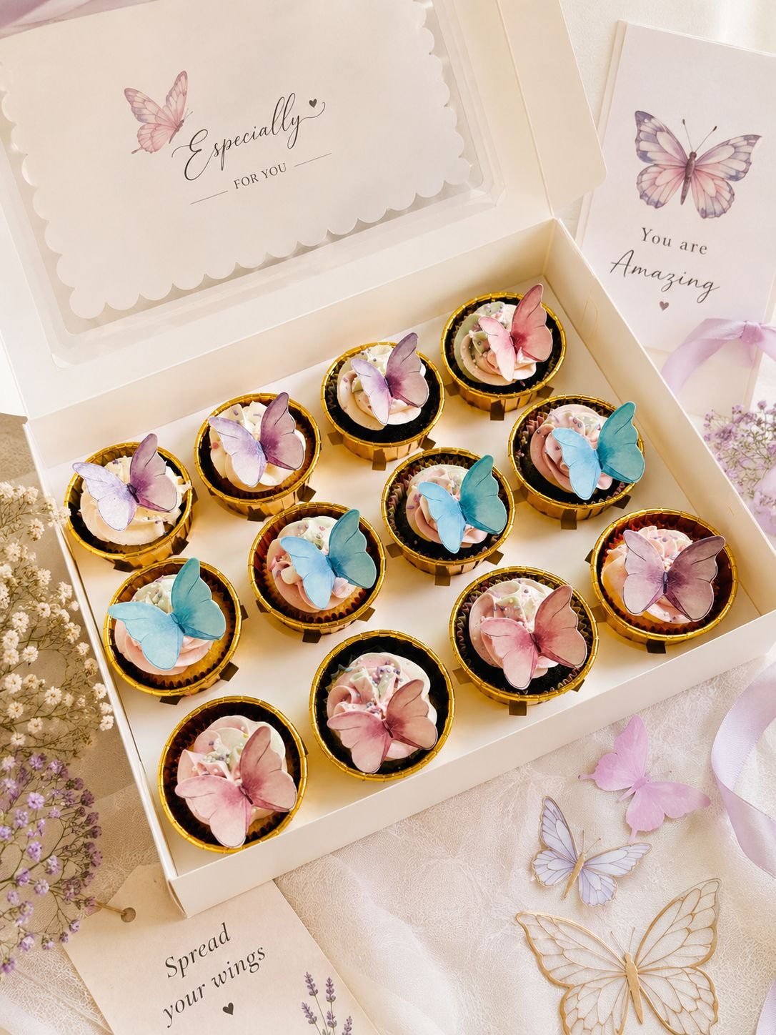 Dozen Butterfly cupcakes