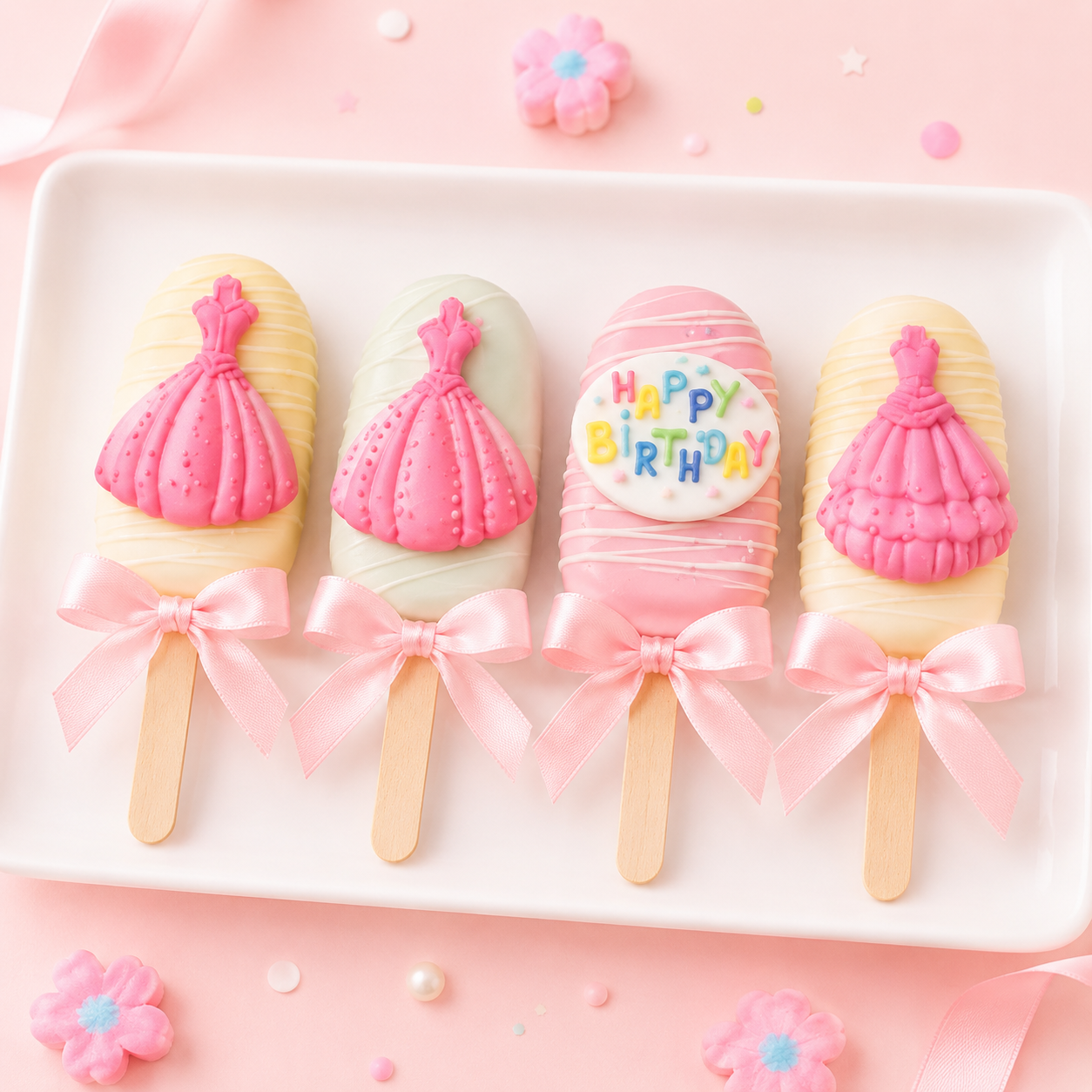Happy Birthday Princess 4 cakesicles