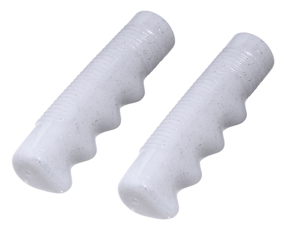 LOWRIDER GRIPS 7/8 LONG 115MM SPARKLE/WHITE COLORS