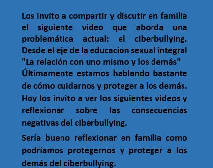 5° y 6°. Ciberbullying- Reflexionar para ser responsables