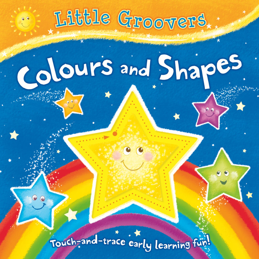LittleGroovers- COLOURS & SHAPES - Touch & trace learning fun. Age 0-3