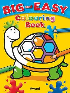 Big and Easy book full of simple pictures for children kust starting to color. Age 2+