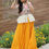 Thumbnail: COTTON WITH EMBROIDERY WORK AND RUFFLE 3 MTR FLIR WITH EMBROIDERY WITH ZEEPAR