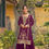 Thumbnail: Georgette With Embroidery Work in Purple Color with Traditional Salwar Kameez