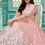 Thumbnail: Pink Embroidered Georgette Wedding Lehenga Choli & Dupatta