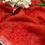Thumbnail: Pure soft Organza Silk Red saree with beautiful flower embroidery work