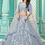 Thumbnail: Blue Gota Embroidered Georgette Wedding Lehenga Choli