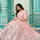 Thumbnail: Pink Embroidered Georgette Wedding Lehenga Choli & Dupatta