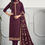 Thumbnail: Festival Wear Bottle Green Embroidery Work Chinnon Salwar Suit