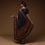 Thumbnail: Pleasant Black Cinon Silk Designer Printed Sequence Work Lace Border Festive